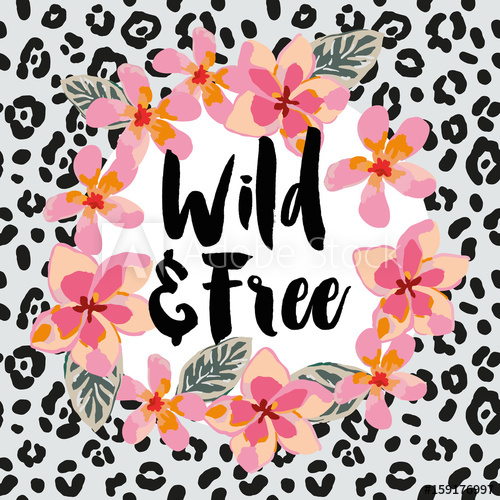 Tropical Wreath With Pink Plumeria Flowers And Message Wild 500x500 Tropical Wreath With Pink Plumeria Flowers And Message Wild