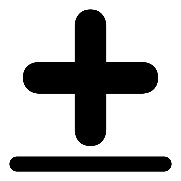 750x750 Plus Sign Vector Minus Symbol And Signs Computer Transparent Png