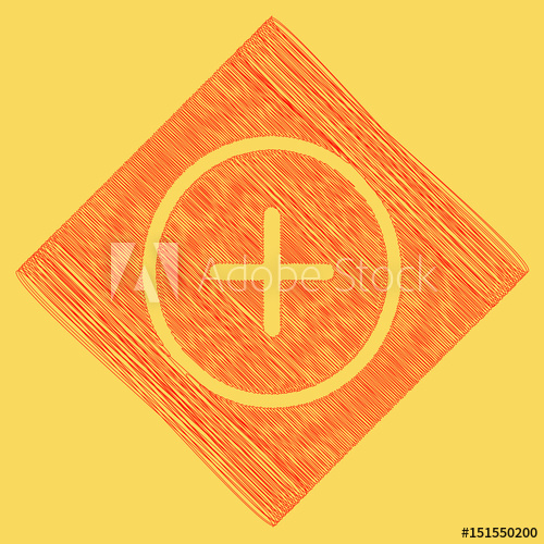 500x500 Positive Symbol Plus Sign Vector Red Scribble Icon Obtained As