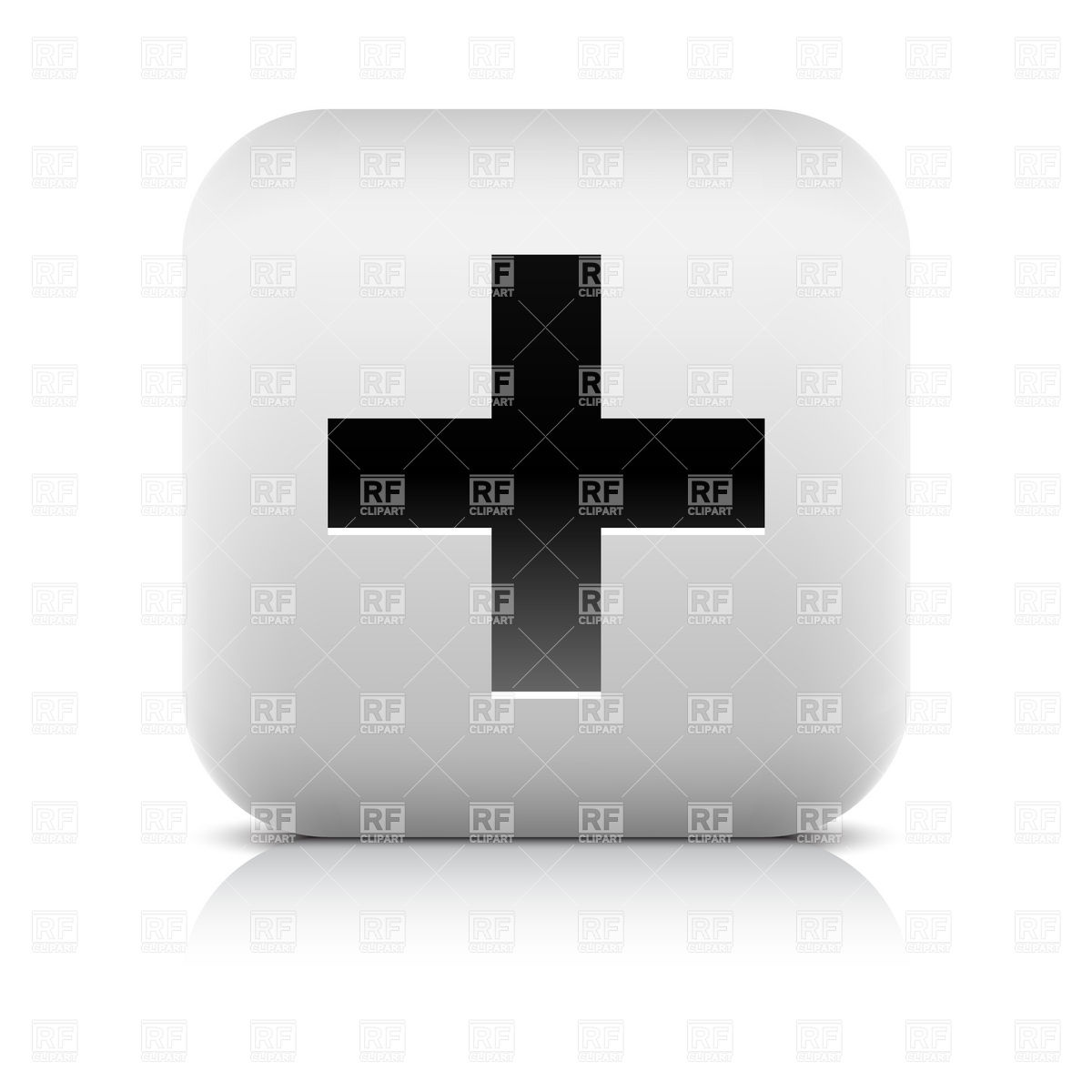 1200x1200 Push Button With Plus Sign Vector Image Of Signs, Symbols, Maps