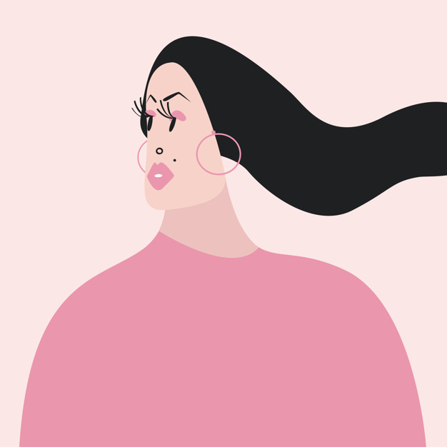 626x626 Happy Plus Size Woman Vector Vector Free Download