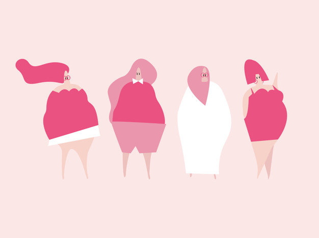 626x468 Happy Plus Size Women Vector Vector Free Download