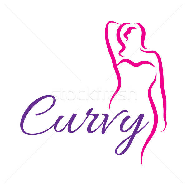 600x598 Logo Plus Size Woman Curvy Woman Symbol, Logo Vector
