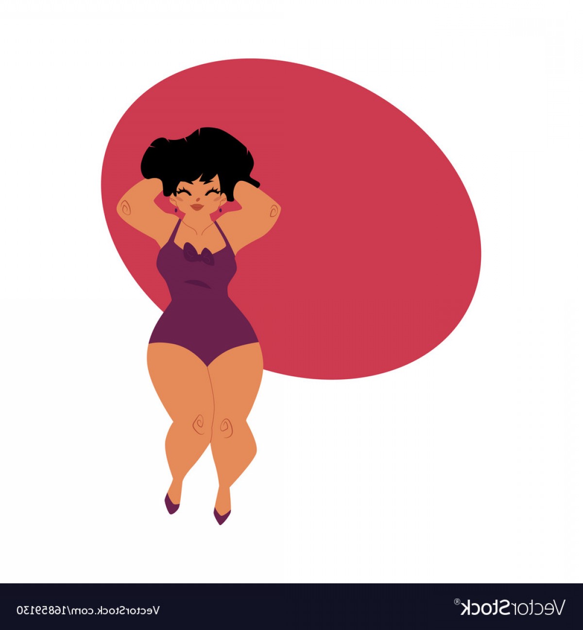 1200x1296 Plump Plus Size Caucasian Curvy Woman Girl In Vector Soidergi