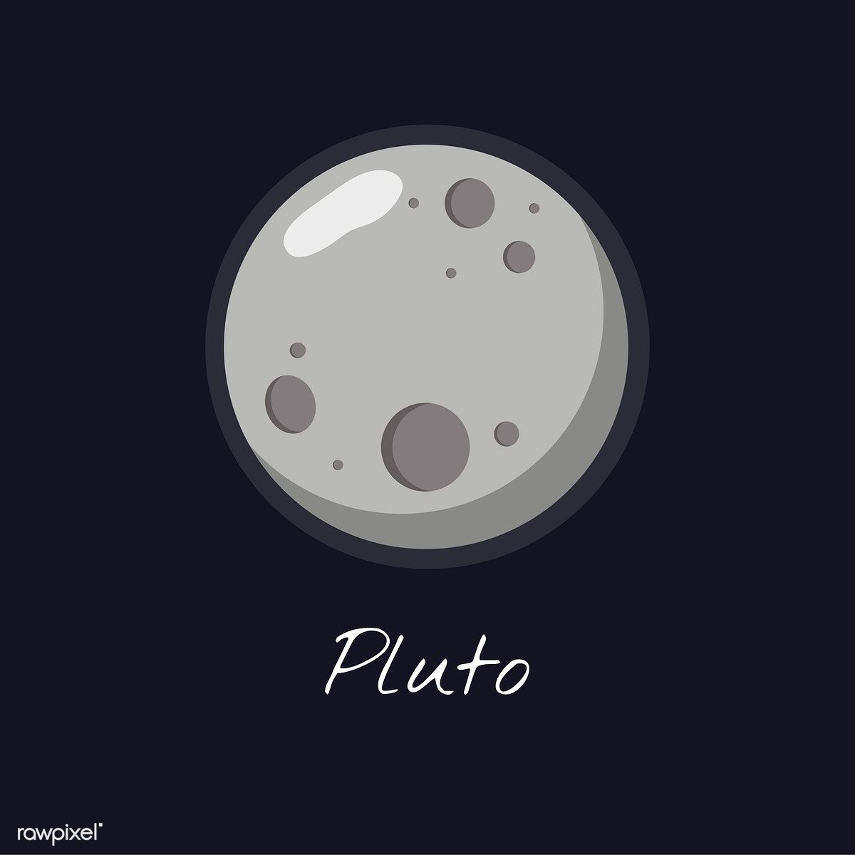 1200x1200 Planet Pluto Vector Free Image