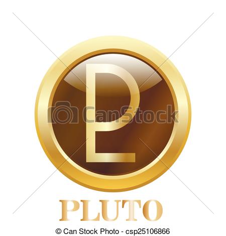 450x470 Round Glossy Round Button Pluto Vector Illustration