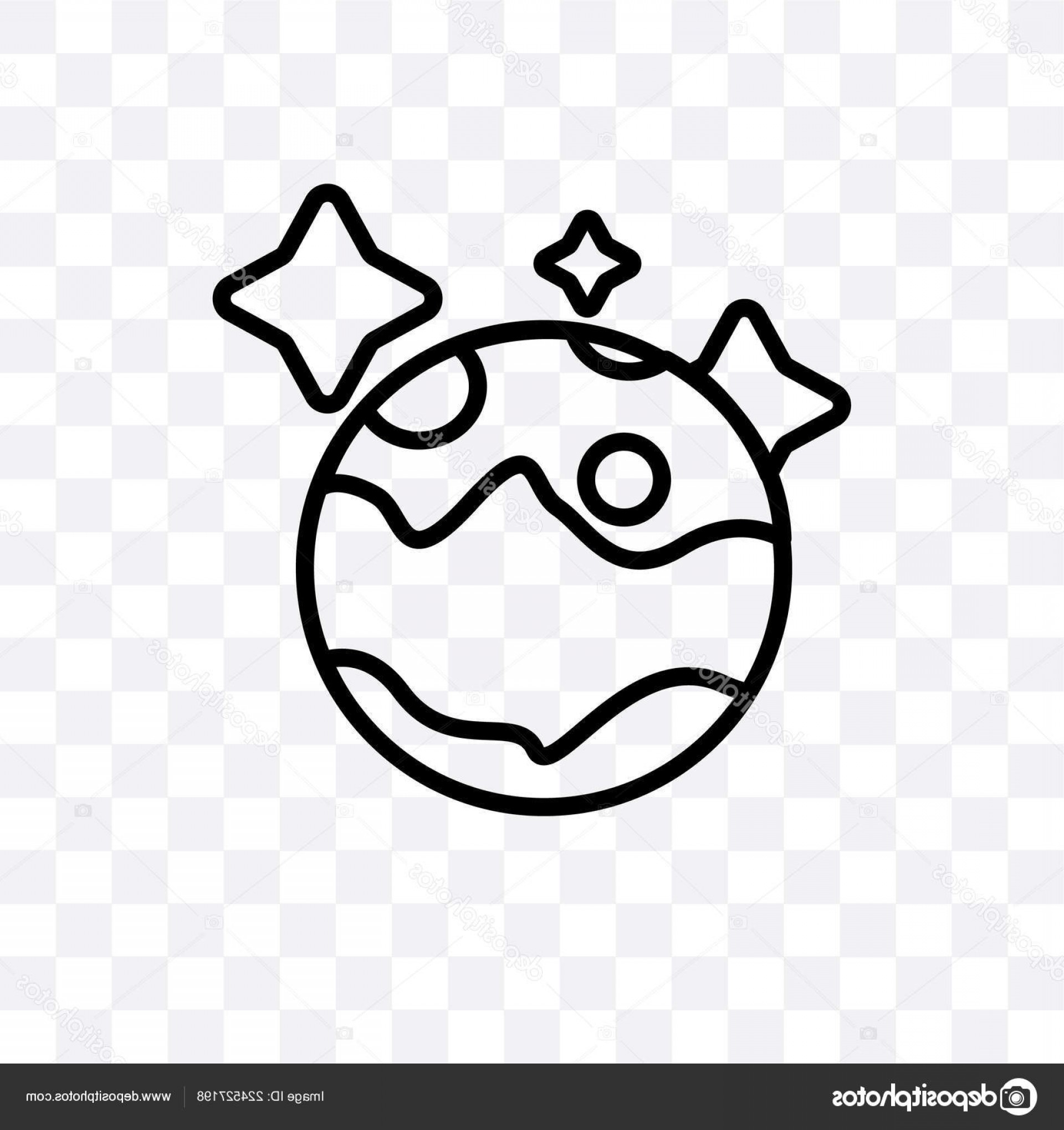 1920x2040 Stock Illustration Pluto Vector Linear Icon Isolated Sarahgardan