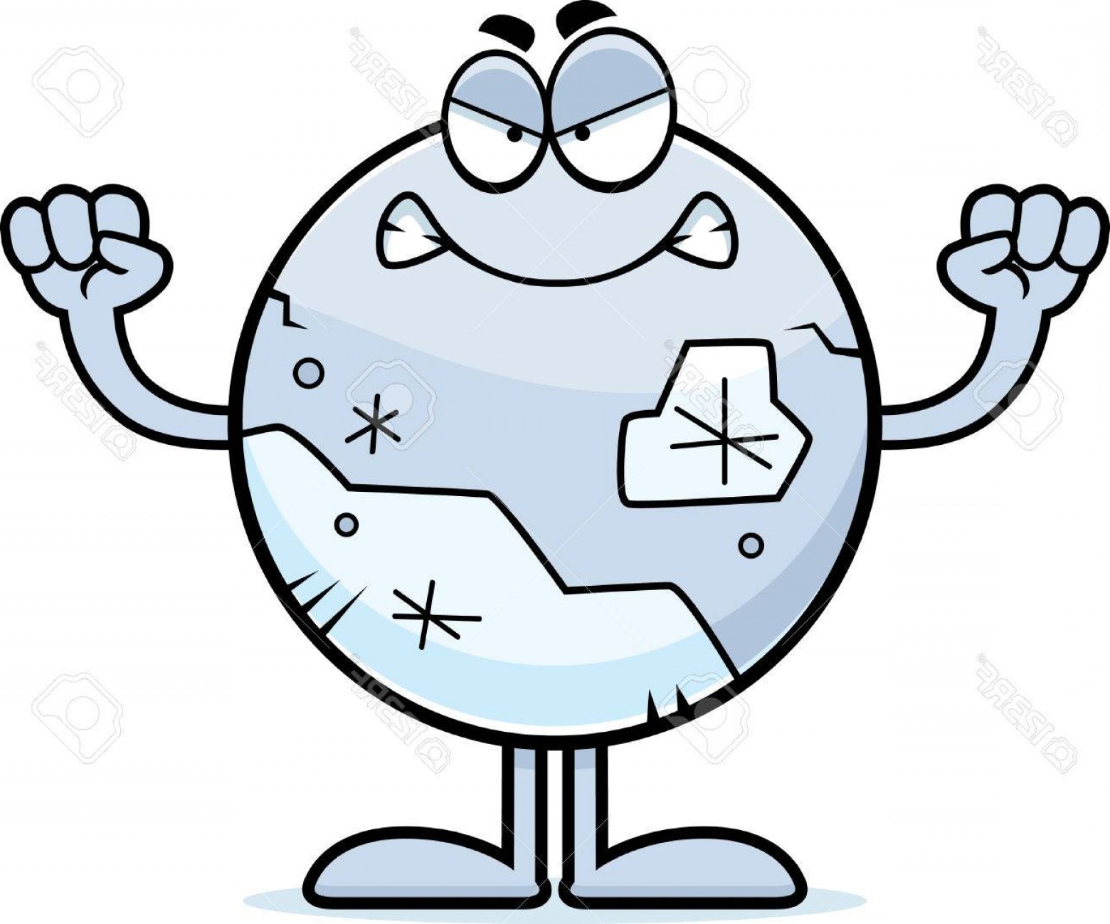 1560x1298 Photostock Vector A Cartoon Illustration Of Pluto Looking Angry