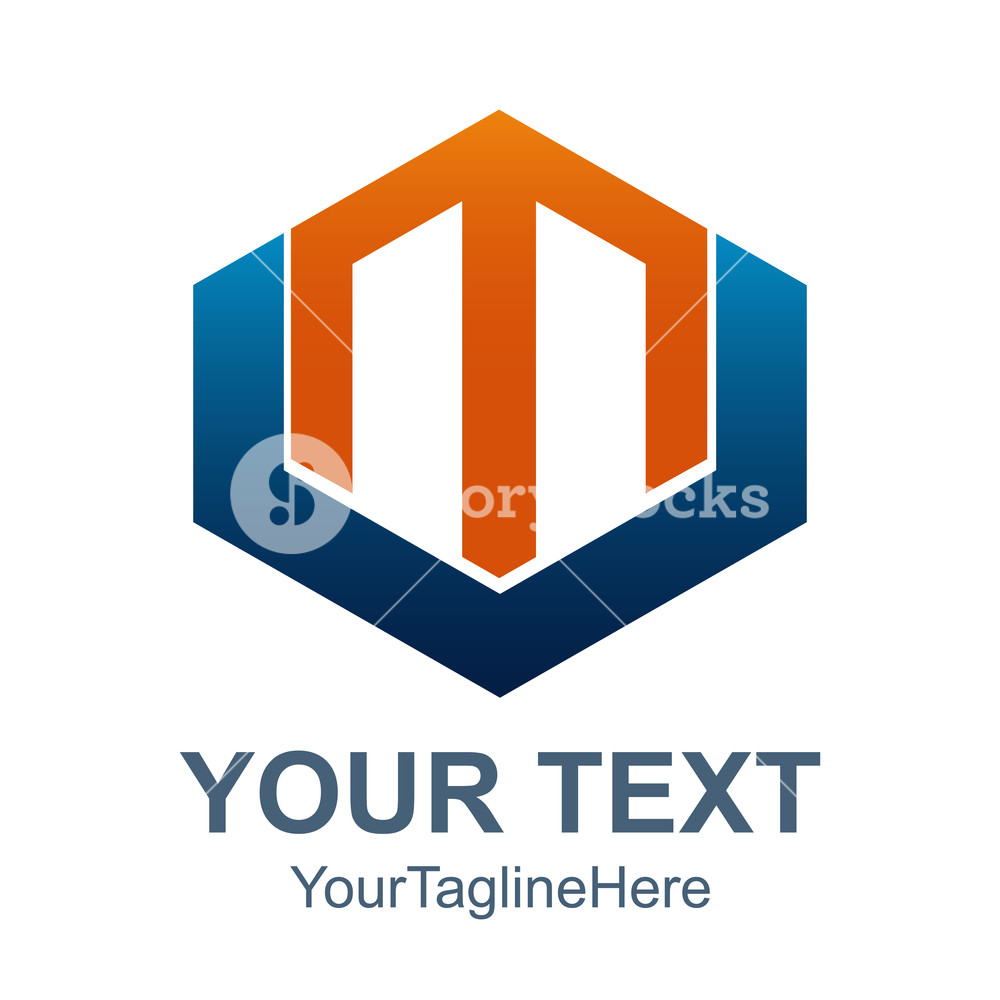 1000x1000 Abstract Hexagon Shape With Letter M Vector Logo, M Letter