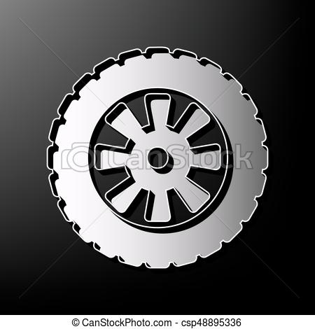 450x470 Gris, Pneu, Signe Plan Noir, Vector