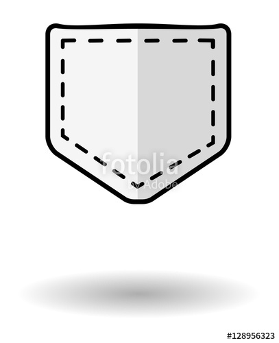 407x500 White Pocket Vector Icon Stock Image And Royalty Free Vector