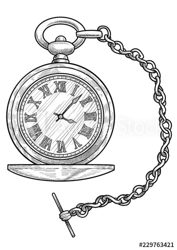 Pocket Watch Illustration, Drawing, Engraving, Ink, Line Art 354x500 Pocket Watch Illustration, Drawing, Engraving, Ink, Line Art