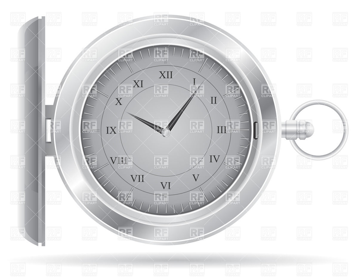 Silver Pocket Watch Vector Image Of Objects Konturvid 1200x933 Silver Pocket Watch Vector Image Of Objects Konturvid