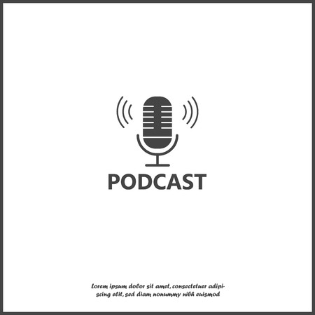 450x450 Podcast Vector Icon On White Isolated Background Layers Grouped