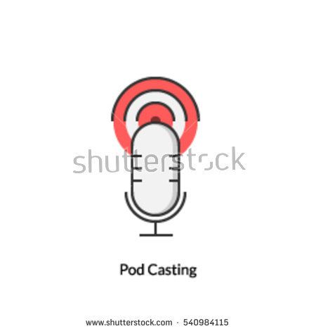 450x470 Vector Icon Of Microphone, Radio Station Vector Concept, Recording