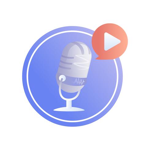 490x490 Logo Podcast A Microphone With Play Button Vector Flat