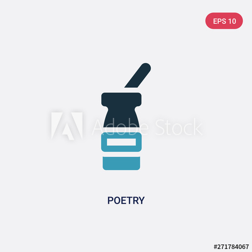 500x500 Two Color Poetry Vector Icon From Museum Concept Isolated Blue