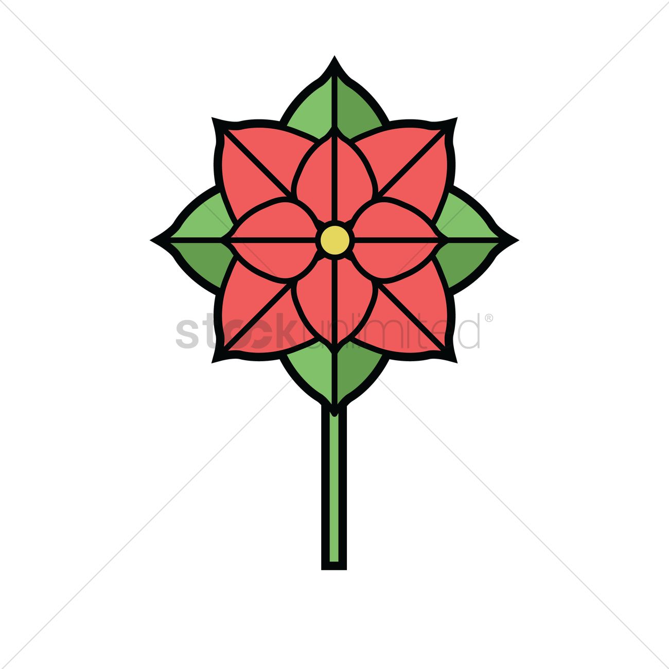 1300x1300 Poinsettia Vector Image