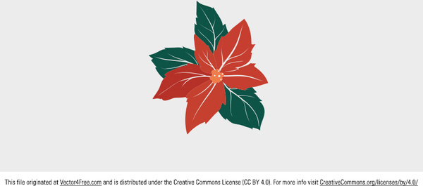 600x265 Poinsettia Free Vector Download