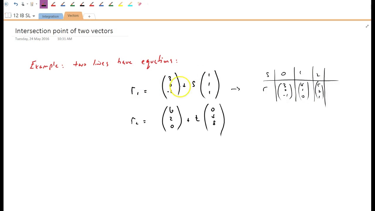 1280x720 Intersection Point Of Two Vectors