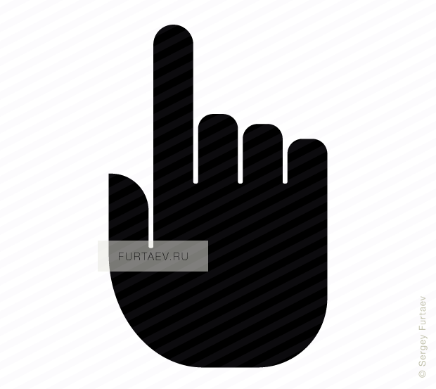 620x553 Pointing Finger Vector Icon