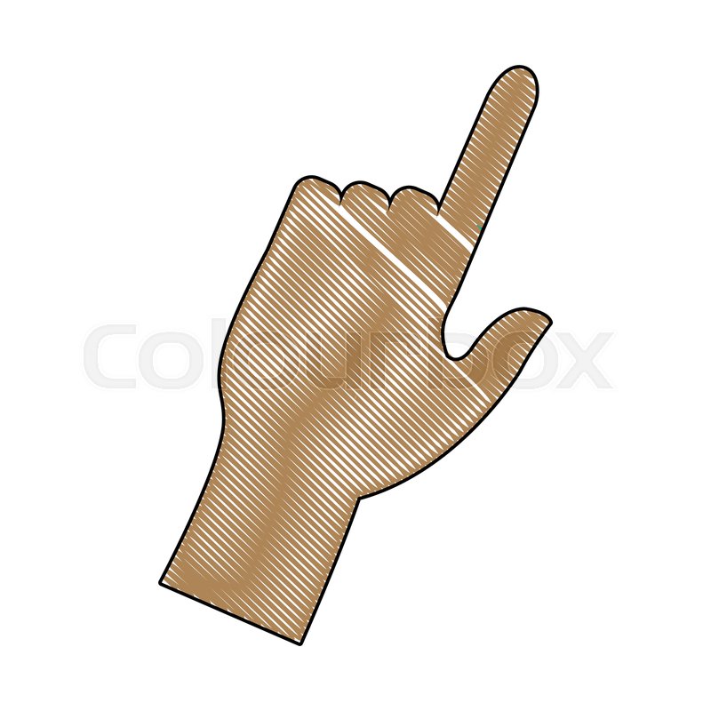 800x800 Click Hand Icon Pointer Finger Cursor Stock Vector Colourbox