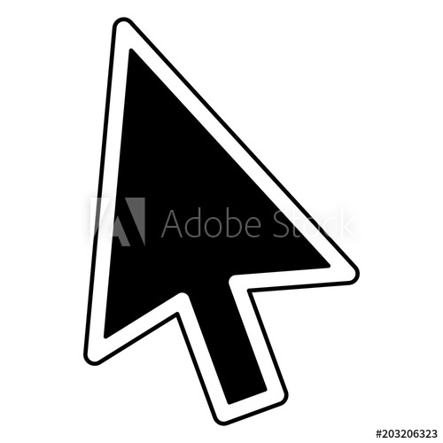 500x500 Arrow Mouse Cursor Pointer Icon Vector Illustration Design