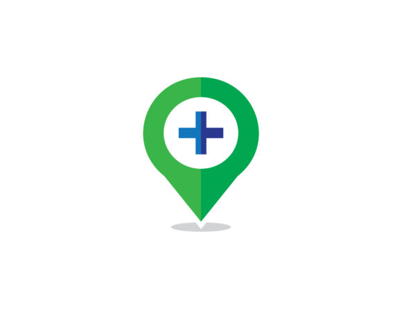 580x446 Hospital Clinic Location Pointer Vector Graphic