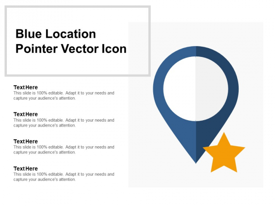 560x420 Blue Location Pointer Vector Icon Ppt Powerpoint Presentation