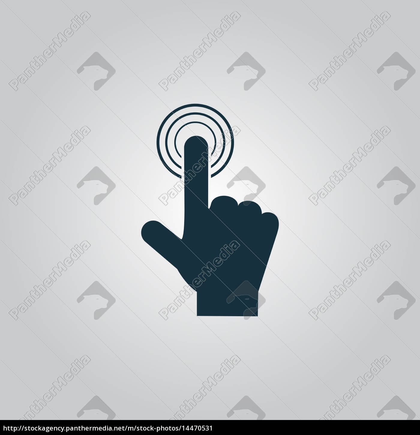 1400x1450 Click Hand Icon Pointer Vector