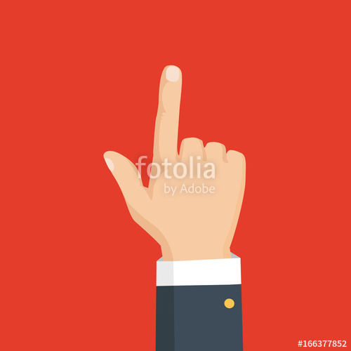 Hand With Pointing Finger Vector Isolated Illustration Stock 500x500 Hand With Pointing Finger Vector Isolated Illustration Stock