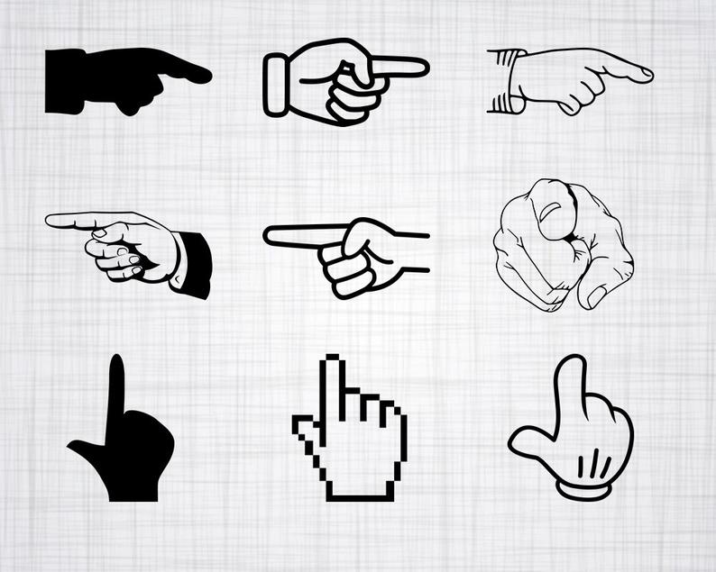 794x635 Pointing Finger Bundle Pointing Finger Clipart Cut Etsy