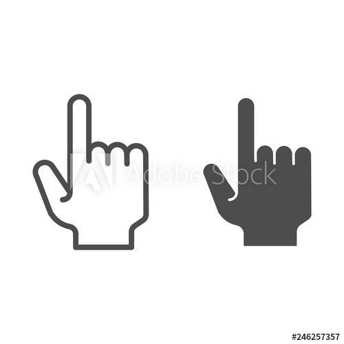 Pointing Hand Line And Glyph Icon Pointing Finger Vector 500x500 Pointing Hand Line And Glyph Icon Pointing Finger Vector