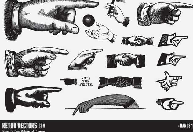 632x432 Pointing Hands Vector Free Vector Download Cannypic