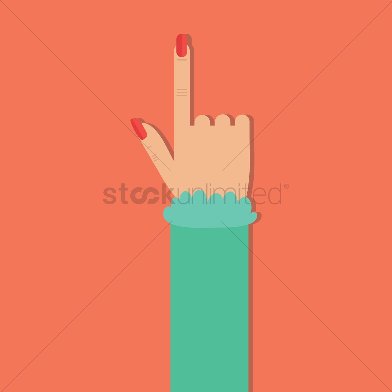 1300x1300 Pointing Hand Vector Image