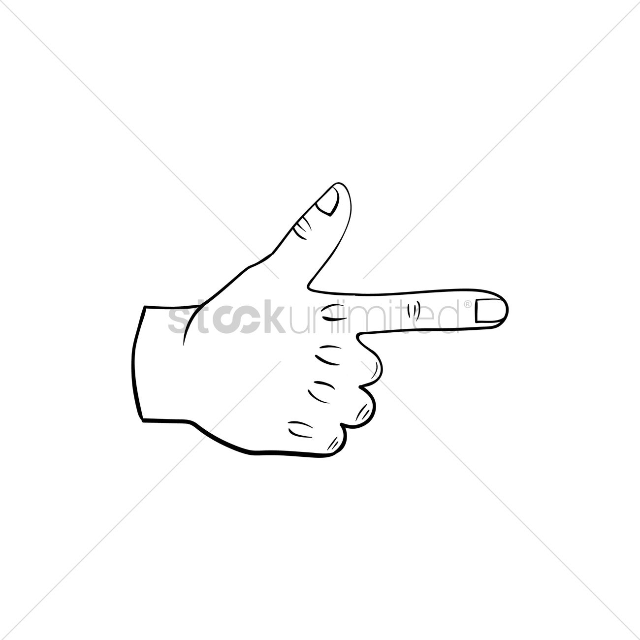 1300x1300 Pointing Hand Vector Image