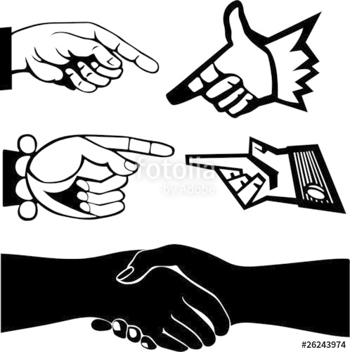 498x500 Pointing Hand Vector Stock Image And Royalty Free Vector