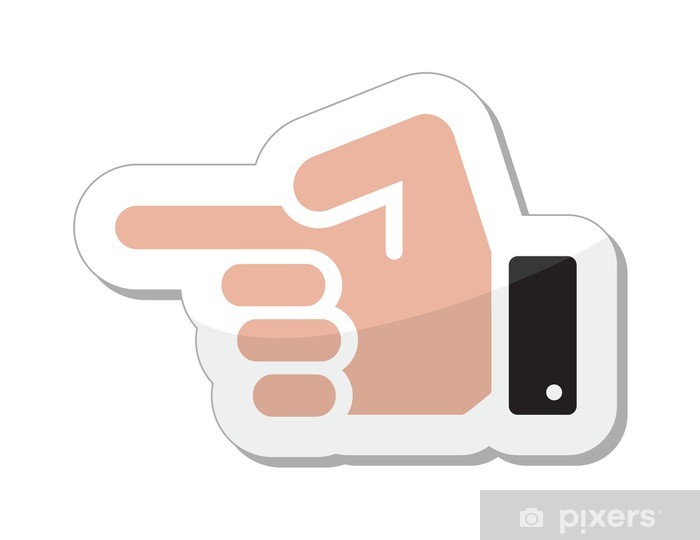 700x540 Pointing Hand Vector Icon As Label Wall Mural