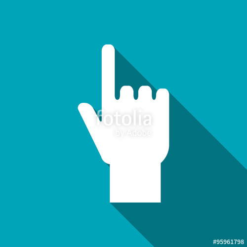 500x500 Pointing Hand Vector Icon Stock Image And Royalty Free Vector