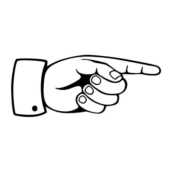 570x570 Digital Clipart Pointing Hand Pointing Finger Symbol Vector