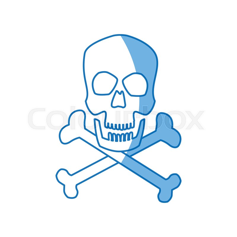 800x800 Skull Crossed Bones Danger Poison Stock Vector Colourbox