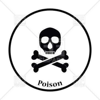 400x400 Thin Circle Design Of Poison Sign Icon Vector Image Of Signs