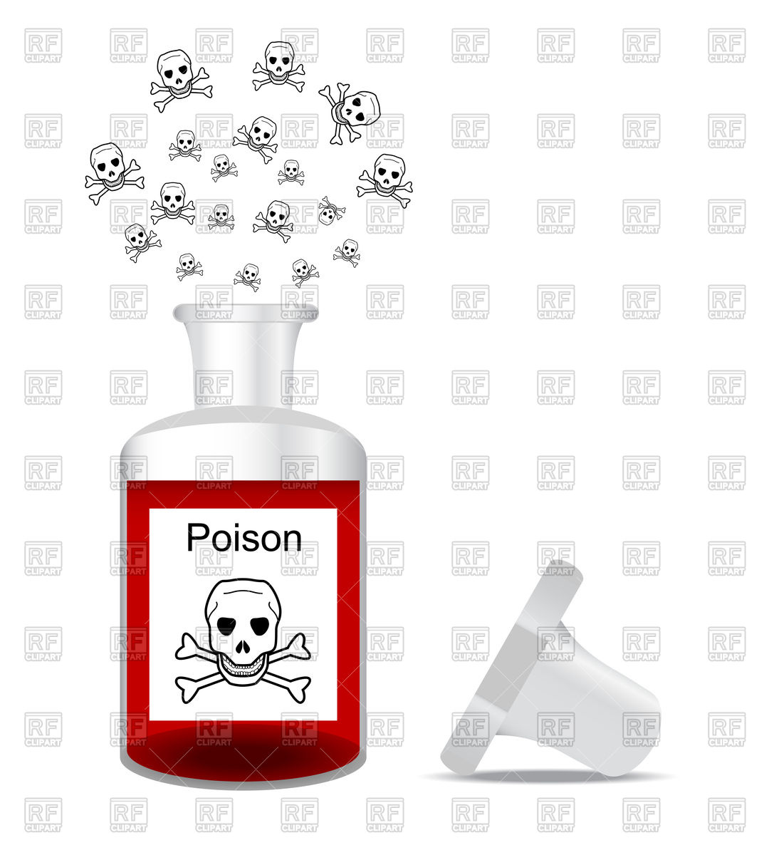 Chemical Bottle With Poison Vector Image Of Objects 1094x1200 Chemical Bottle With Poison Vector Image Of Objects