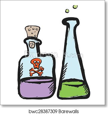 Doodle Bottles Of Poison, Vector, Art Print Barewalls Posters 362x382 Doodle Bottles Of Poison, Vector, Art Print Barewalls Posters