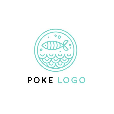 450x450 Vector Logo Design Template Design In Trendy Linear Style