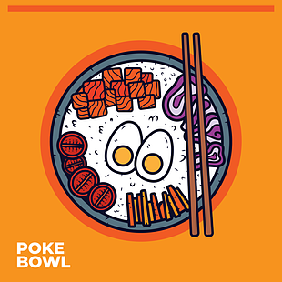 310x310 Hand Drawn Fish Poke Bowl Free Graphics Uihere