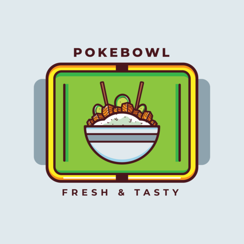 490x490 Hawaiian Poke Bowl Vector