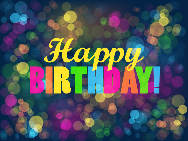 600x450 Happy Birthday Colored Halation Background Vector Free Download