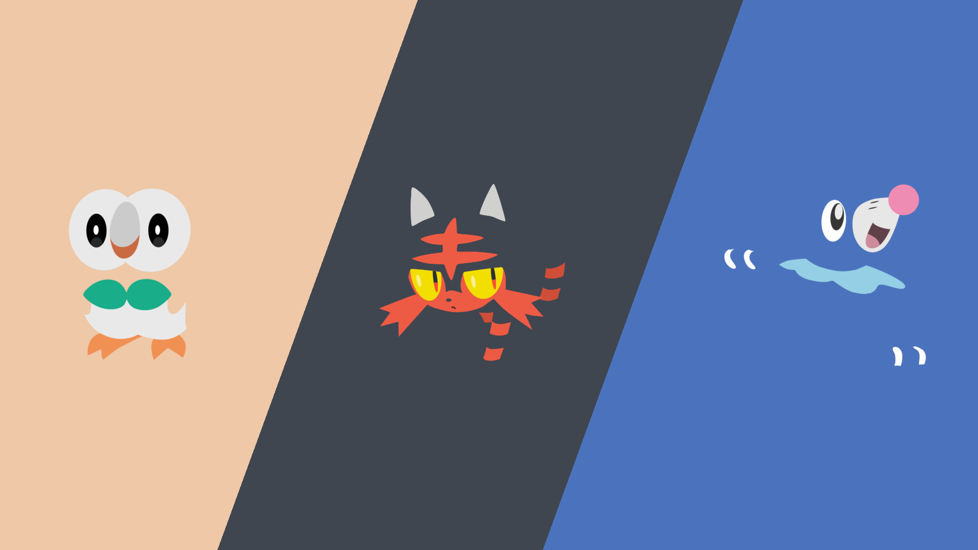 1920x1080 Made A Vector Background Of The New Sun And Moon Starters