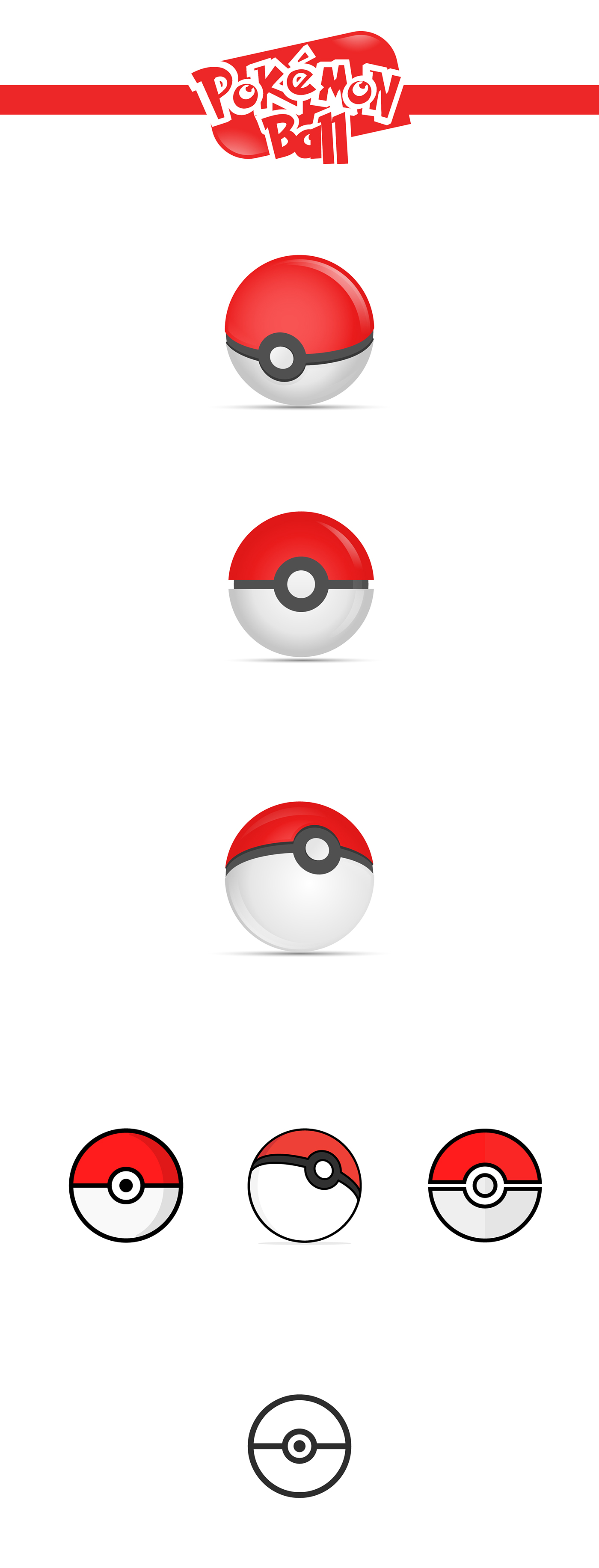 Pokemon Ball Freebie Vector On Behance 1400x3665 Pokemon Ball Freebie Vector On Behance